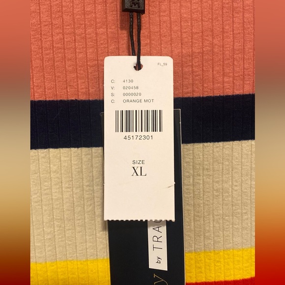 Anthropology Ribbed Striped Dress by Tracy Reese Fully Lined Sz XL New With Tags - Picture 6 of 15